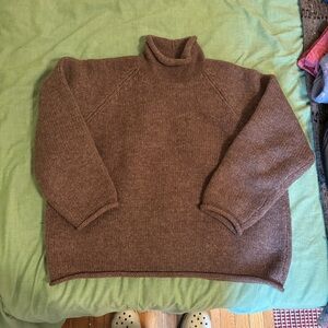 Brown Vintage Rollneck 100% Wool Sweater